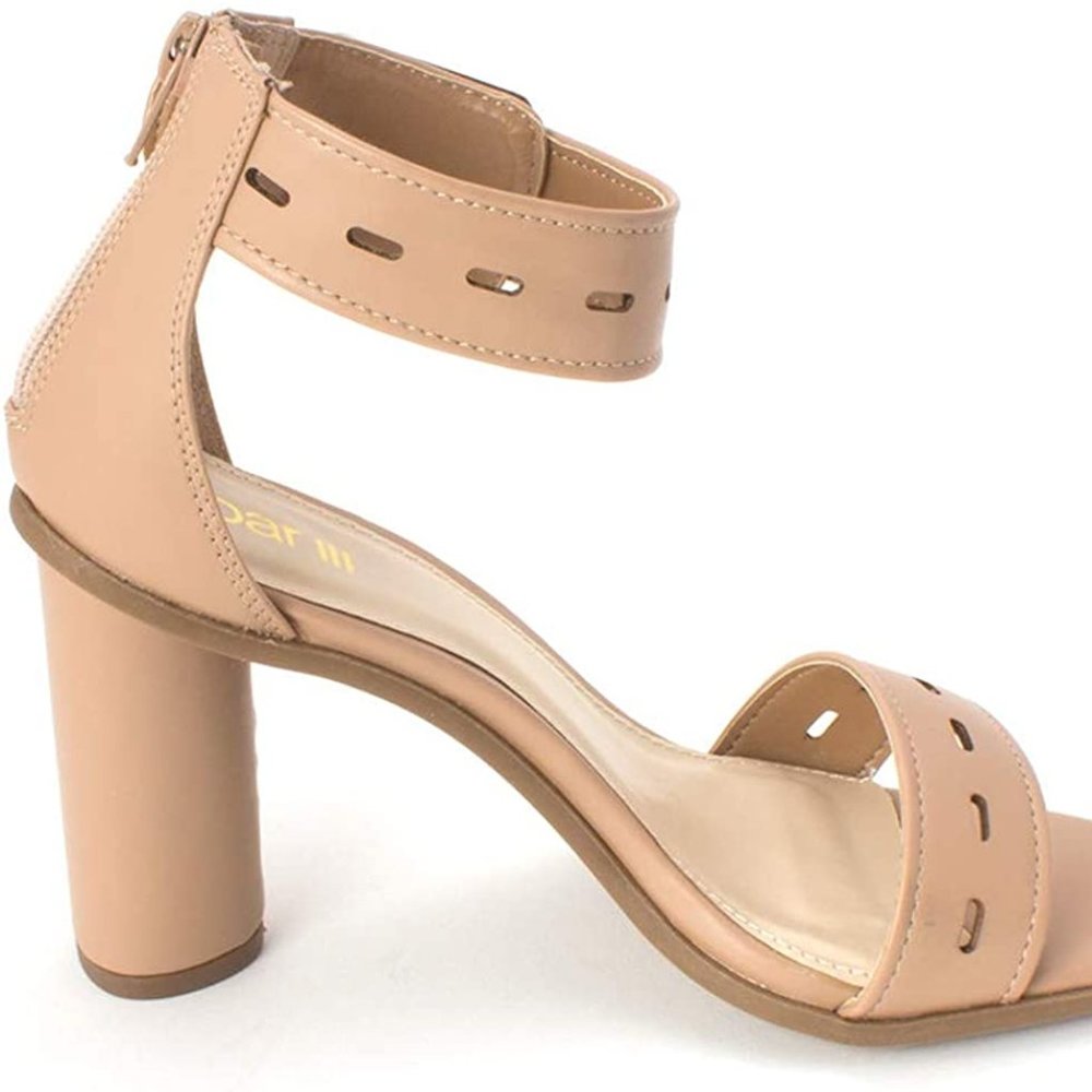 bar III Breeannep Open Toe Zippered Back with Side Buckle Sandals-NIB  Sz 10